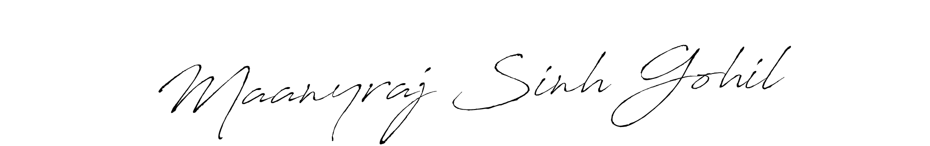 Make a short Maanyraj Sinh Gohil signature style. Manage your documents anywhere anytime using Antro_Vectra. Create and add eSignatures, submit forms, share and send files easily. Maanyraj Sinh Gohil signature style 6 images and pictures png