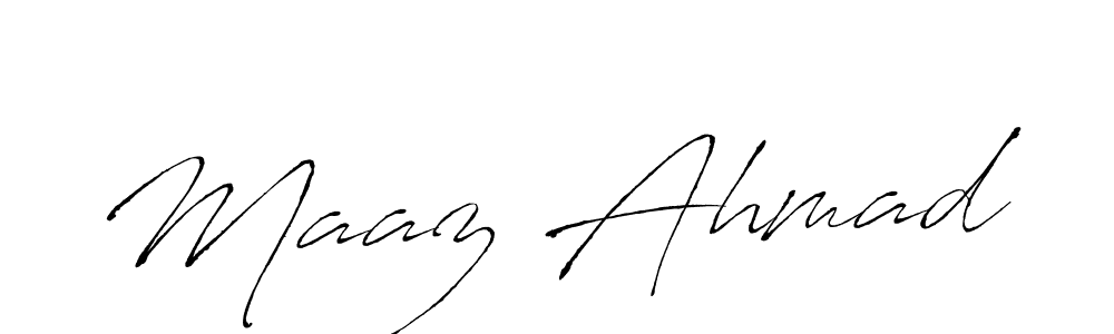 Also we have Maaz Ahmad name is the best signature style. Create professional handwritten signature collection using Antro_Vectra autograph style. Maaz Ahmad signature style 6 images and pictures png