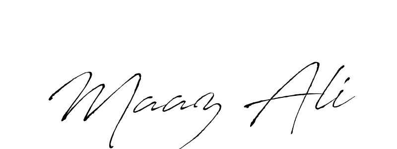 Design your own signature with our free online signature maker. With this signature software, you can create a handwritten (Antro_Vectra) signature for name Maaz Ali. Maaz Ali signature style 6 images and pictures png