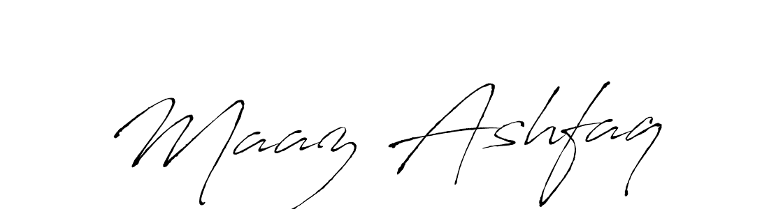 Maaz Ashfaq stylish signature style. Best Handwritten Sign (Antro_Vectra) for my name. Handwritten Signature Collection Ideas for my name Maaz Ashfaq. Maaz Ashfaq signature style 6 images and pictures png