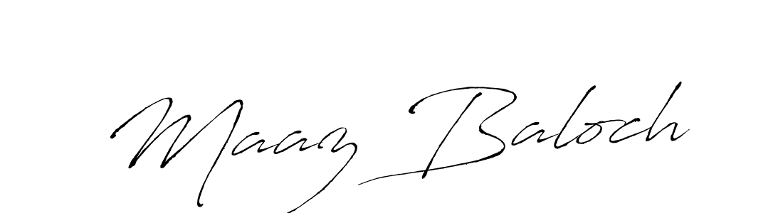 Make a beautiful signature design for name Maaz Baloch. With this signature (Antro_Vectra) style, you can create a handwritten signature for free. Maaz Baloch signature style 6 images and pictures png