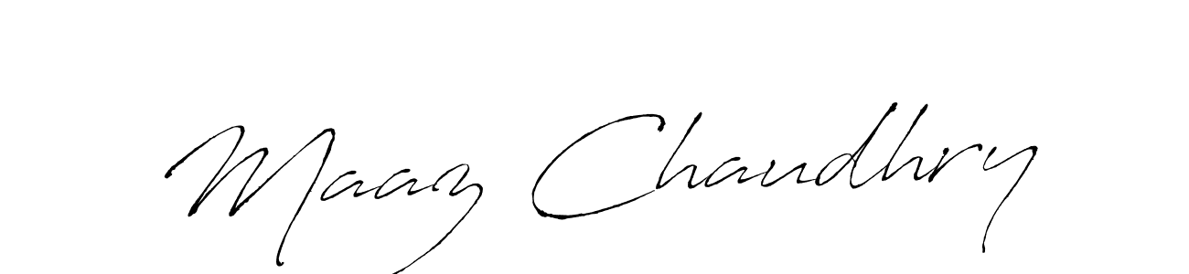 How to make Maaz Chaudhry signature? Antro_Vectra is a professional autograph style. Create handwritten signature for Maaz Chaudhry name. Maaz Chaudhry signature style 6 images and pictures png