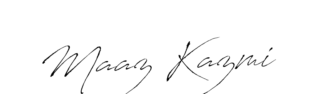 See photos of Maaz Kazmi official signature by Spectra . Check more albums & portfolios. Read reviews & check more about Antro_Vectra font. Maaz Kazmi signature style 6 images and pictures png