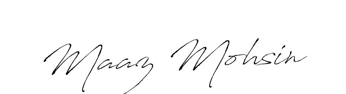 Make a beautiful signature design for name Maaz Mohsin. With this signature (Antro_Vectra) style, you can create a handwritten signature for free. Maaz Mohsin signature style 6 images and pictures png