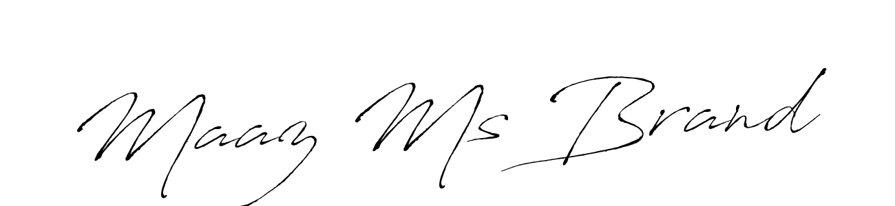 How to make Maaz Ms Brand name signature. Use Antro_Vectra style for creating short signs online. This is the latest handwritten sign. Maaz Ms Brand signature style 6 images and pictures png