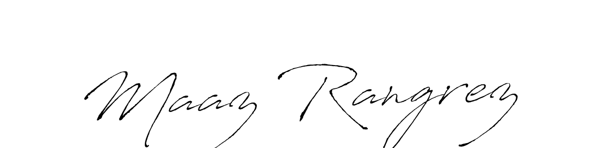 Create a beautiful signature design for name Maaz Rangrez. With this signature (Antro_Vectra) fonts, you can make a handwritten signature for free. Maaz Rangrez signature style 6 images and pictures png