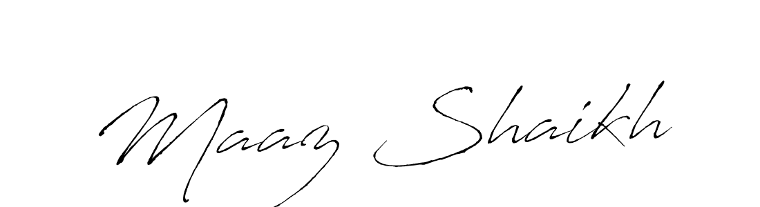 Make a beautiful signature design for name Maaz Shaikh. With this signature (Antro_Vectra) style, you can create a handwritten signature for free. Maaz Shaikh signature style 6 images and pictures png