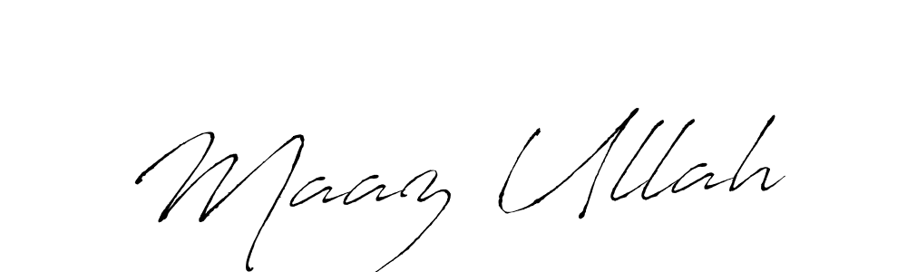 The best way (Antro_Vectra) to make a short signature is to pick only two or three words in your name. The name Maaz Ullah include a total of six letters. For converting this name. Maaz Ullah signature style 6 images and pictures png