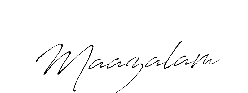 Use a signature maker to create a handwritten signature online. With this signature software, you can design (Antro_Vectra) your own signature for name Maazalam. Maazalam signature style 6 images and pictures png
