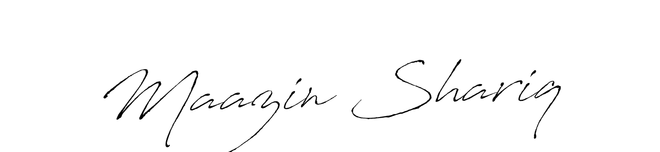Maazin Shariq stylish signature style. Best Handwritten Sign (Antro_Vectra) for my name. Handwritten Signature Collection Ideas for my name Maazin Shariq. Maazin Shariq signature style 6 images and pictures png