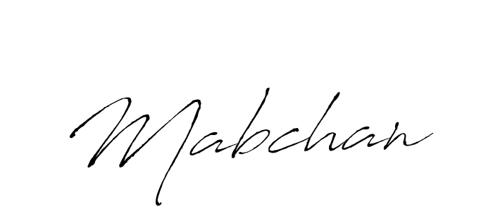 Design your own signature with our free online signature maker. With this signature software, you can create a handwritten (Antro_Vectra) signature for name Mabchan. Mabchan signature style 6 images and pictures png