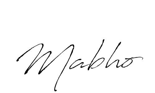 Use a signature maker to create a handwritten signature online. With this signature software, you can design (Antro_Vectra) your own signature for name Mabho. Mabho signature style 6 images and pictures png