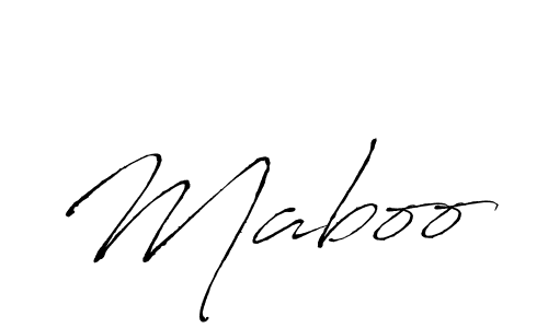 Create a beautiful signature design for name Maboo. With this signature (Antro_Vectra) fonts, you can make a handwritten signature for free. Maboo signature style 6 images and pictures png