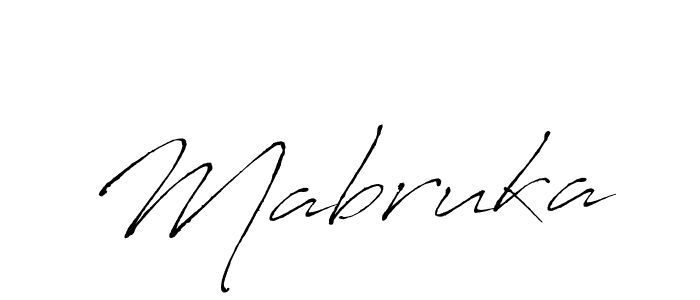 Design your own signature with our free online signature maker. With this signature software, you can create a handwritten (Antro_Vectra) signature for name Mabruka. Mabruka signature style 6 images and pictures png