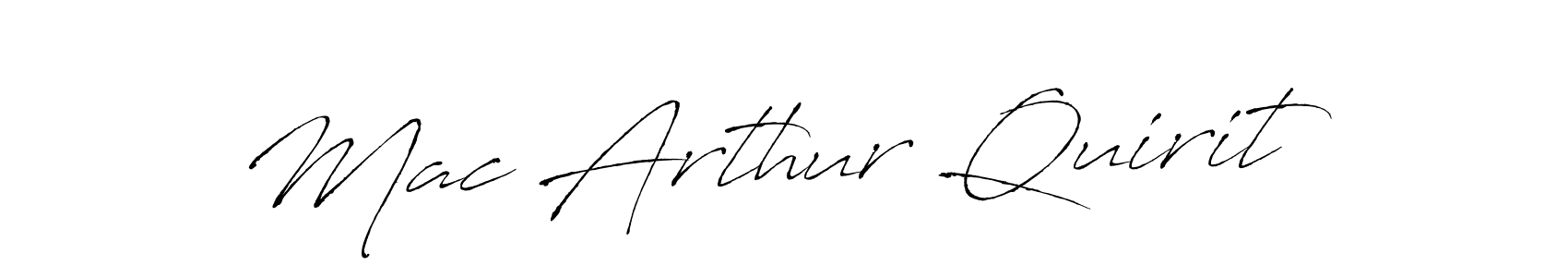 How to make Mac Arthur Quirit signature? Antro_Vectra is a professional autograph style. Create handwritten signature for Mac Arthur Quirit name. Mac Arthur Quirit signature style 6 images and pictures png