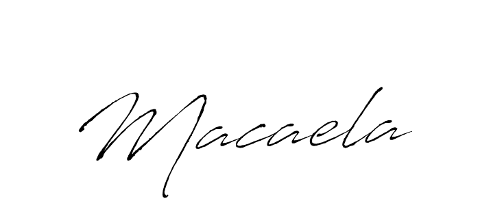 How to make Macaela signature? Antro_Vectra is a professional autograph style. Create handwritten signature for Macaela name. Macaela signature style 6 images and pictures png