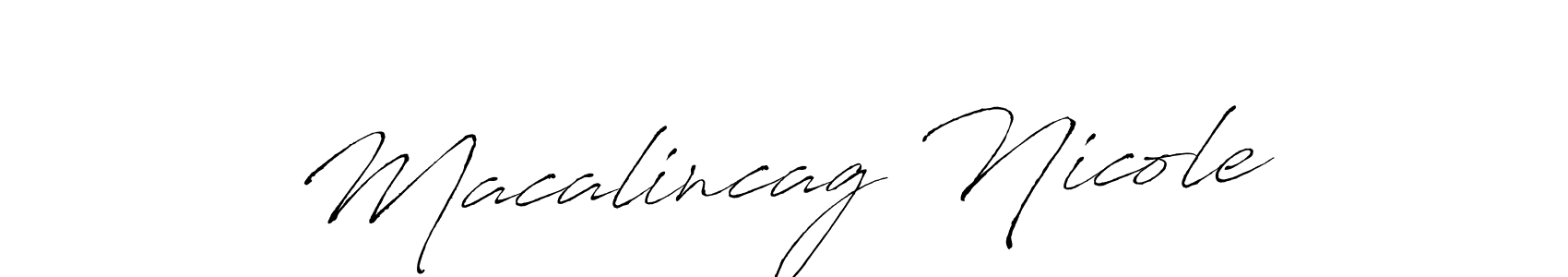You can use this online signature creator to create a handwritten signature for the name Macalincag Nicole. This is the best online autograph maker. Macalincag Nicole signature style 6 images and pictures png
