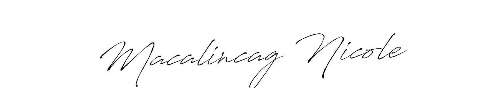 Also we have Macalincag Nicole name is the best signature style. Create professional handwritten signature collection using Antro_Vectra autograph style. Macalincag Nicole signature style 6 images and pictures png