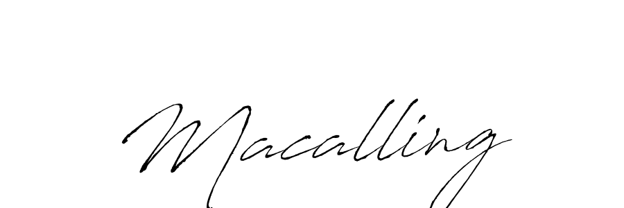 How to make Macalling signature? Antro_Vectra is a professional autograph style. Create handwritten signature for Macalling name. Macalling signature style 6 images and pictures png