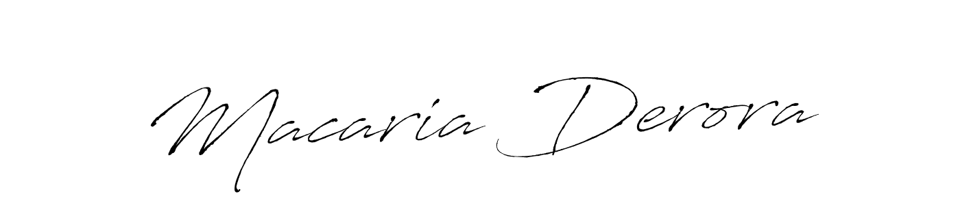 How to make Macaria Derora name signature. Use Antro_Vectra style for creating short signs online. This is the latest handwritten sign. Macaria Derora signature style 6 images and pictures png