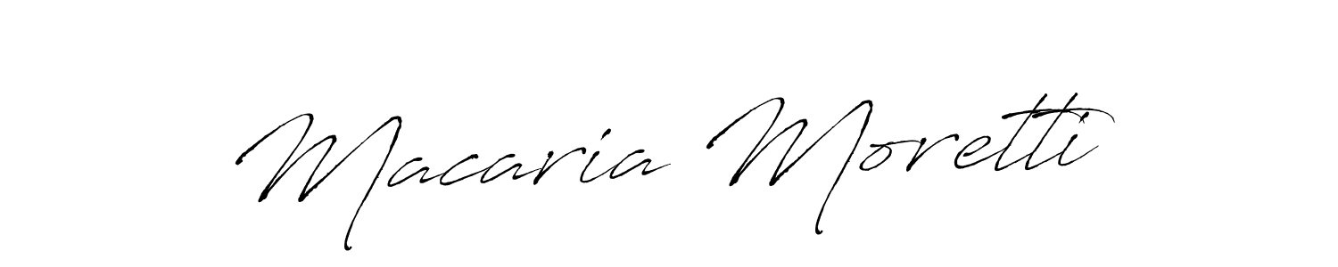 The best way (Antro_Vectra) to make a short signature is to pick only two or three words in your name. The name Macaria Moretti include a total of six letters. For converting this name. Macaria Moretti signature style 6 images and pictures png