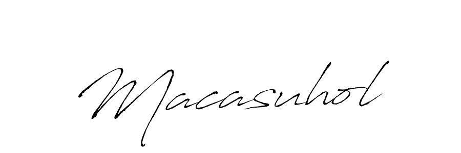 Macasuhol stylish signature style. Best Handwritten Sign (Antro_Vectra) for my name. Handwritten Signature Collection Ideas for my name Macasuhol. Macasuhol signature style 6 images and pictures png