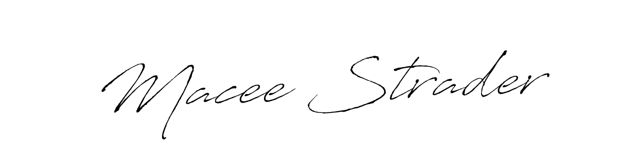 Make a beautiful signature design for name Macee Strader. With this signature (Antro_Vectra) style, you can create a handwritten signature for free. Macee Strader signature style 6 images and pictures png