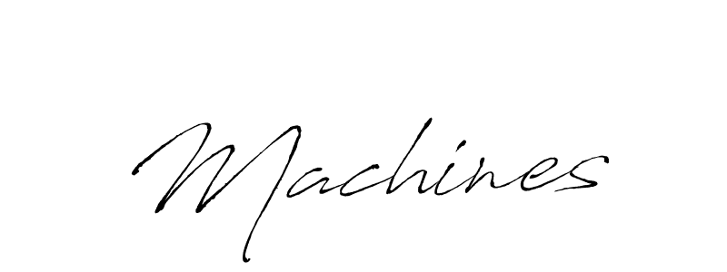 Make a beautiful signature design for name Machines. With this signature (Antro_Vectra) style, you can create a handwritten signature for free. Machines signature style 6 images and pictures png