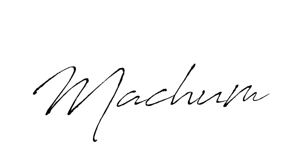 Use a signature maker to create a handwritten signature online. With this signature software, you can design (Antro_Vectra) your own signature for name Machum. Machum signature style 6 images and pictures png