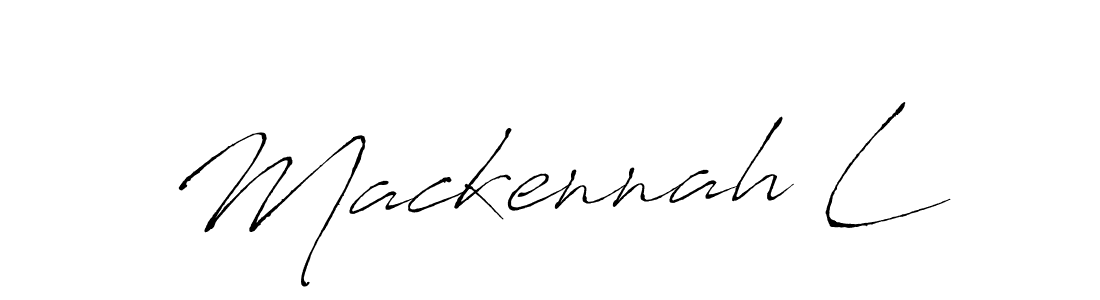 Make a beautiful signature design for name Mackennah L. With this signature (Antro_Vectra) style, you can create a handwritten signature for free. Mackennah L signature style 6 images and pictures png
