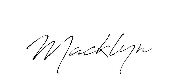 How to make Macklyn name signature. Use Antro_Vectra style for creating short signs online. This is the latest handwritten sign. Macklyn signature style 6 images and pictures png