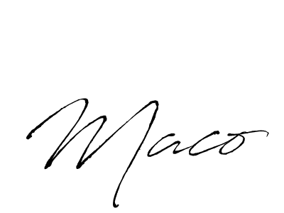 Use a signature maker to create a handwritten signature online. With this signature software, you can design (Antro_Vectra) your own signature for name Maco. Maco signature style 6 images and pictures png