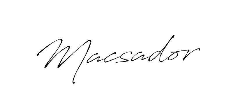 How to make Macsador name signature. Use Antro_Vectra style for creating short signs online. This is the latest handwritten sign. Macsador signature style 6 images and pictures png