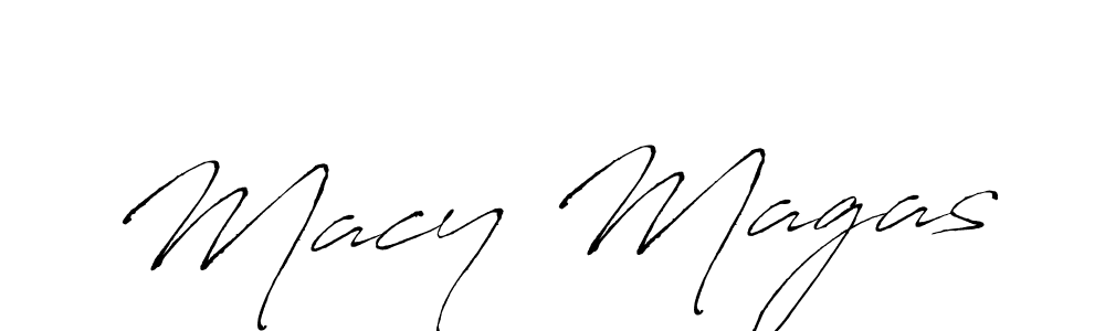 Make a beautiful signature design for name Macy Magas. With this signature (Antro_Vectra) style, you can create a handwritten signature for free. Macy Magas signature style 6 images and pictures png