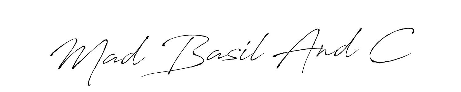 Create a beautiful signature design for name Mad Basil And C. With this signature (Antro_Vectra) fonts, you can make a handwritten signature for free. Mad Basil And C signature style 6 images and pictures png