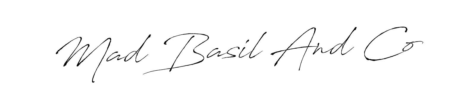 Make a beautiful signature design for name Mad Basil And Co. With this signature (Antro_Vectra) style, you can create a handwritten signature for free. Mad Basil And Co signature style 6 images and pictures png