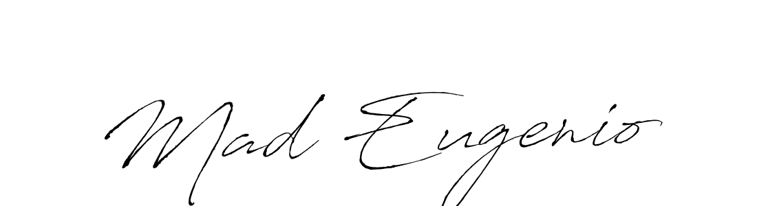 How to make Mad Eugenio name signature. Use Antro_Vectra style for creating short signs online. This is the latest handwritten sign. Mad Eugenio signature style 6 images and pictures png