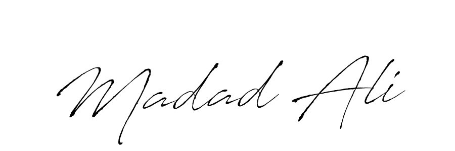 Madad Ali stylish signature style. Best Handwritten Sign (Antro_Vectra) for my name. Handwritten Signature Collection Ideas for my name Madad Ali. Madad Ali signature style 6 images and pictures png