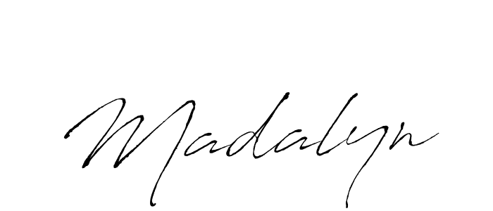 How to make Madalyn name signature. Use Antro_Vectra style for creating short signs online. This is the latest handwritten sign. Madalyn signature style 6 images and pictures png