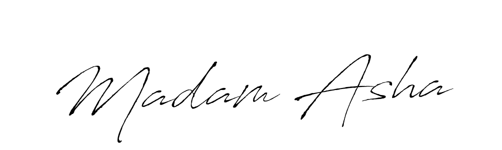 The best way (Antro_Vectra) to make a short signature is to pick only two or three words in your name. The name Madam Asha include a total of six letters. For converting this name. Madam Asha signature style 6 images and pictures png