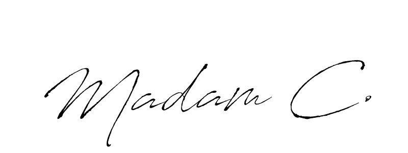 The best way (Antro_Vectra) to make a short signature is to pick only two or three words in your name. The name Madam C. include a total of six letters. For converting this name. Madam C. signature style 6 images and pictures png