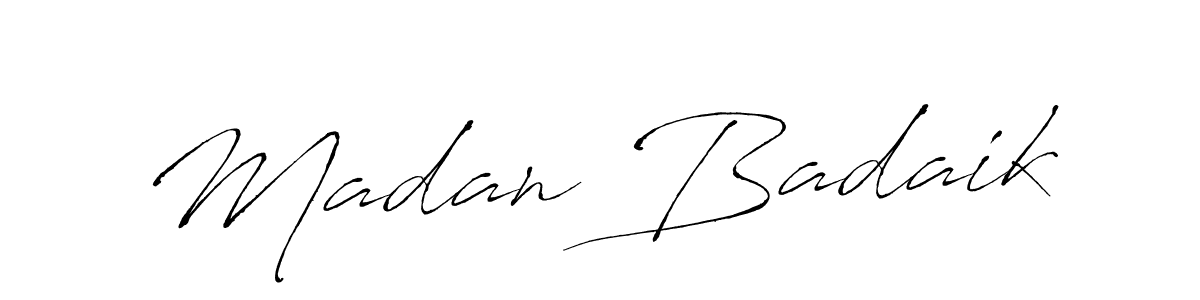 Make a beautiful signature design for name Madan Badaik. Use this online signature maker to create a handwritten signature for free. Madan Badaik signature style 6 images and pictures png