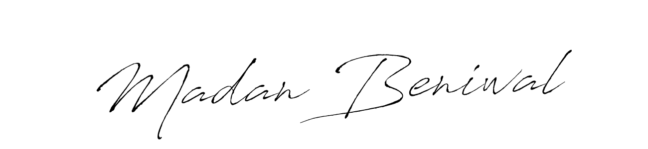 How to make Madan Beniwal signature? Antro_Vectra is a professional autograph style. Create handwritten signature for Madan Beniwal name. Madan Beniwal signature style 6 images and pictures png
