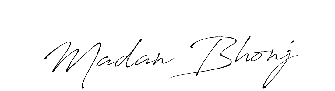 Make a beautiful signature design for name Madan Bhonj. With this signature (Antro_Vectra) style, you can create a handwritten signature for free. Madan Bhonj signature style 6 images and pictures png