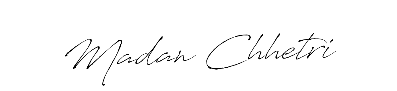 Madan Chhetri stylish signature style. Best Handwritten Sign (Antro_Vectra) for my name. Handwritten Signature Collection Ideas for my name Madan Chhetri. Madan Chhetri signature style 6 images and pictures png