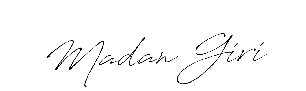 How to make Madan Giri name signature. Use Antro_Vectra style for creating short signs online. This is the latest handwritten sign. Madan Giri signature style 6 images and pictures png