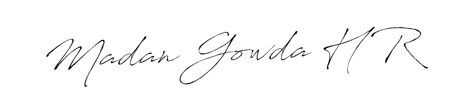 It looks lik you need a new signature style for name Madan Gowda H R. Design unique handwritten (Antro_Vectra) signature with our free signature maker in just a few clicks. Madan Gowda H R signature style 6 images and pictures png