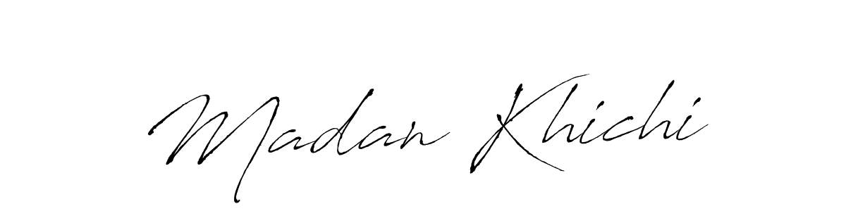 Make a beautiful signature design for name Madan Khichi. Use this online signature maker to create a handwritten signature for free. Madan Khichi signature style 6 images and pictures png