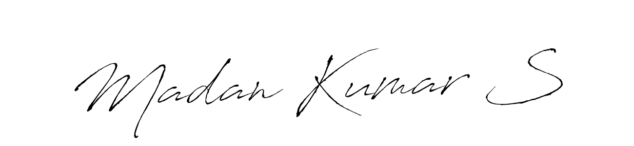 You should practise on your own different ways (Antro_Vectra) to write your name (Madan Kumar S) in signature. don't let someone else do it for you. Madan Kumar S signature style 6 images and pictures png