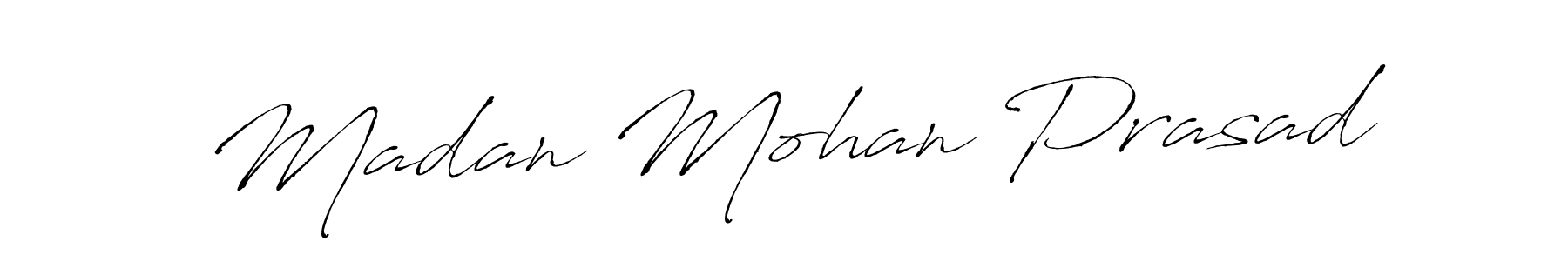 The best way (Antro_Vectra) to make a short signature is to pick only two or three words in your name. The name Madan Mohan Prasad include a total of six letters. For converting this name. Madan Mohan Prasad signature style 6 images and pictures png